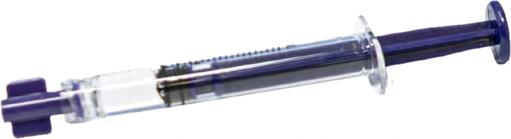 Naplnená injekčná striekačka zdravotníckej pomôcky Hydrolyzovaný kolagén 5 mg/2 ml.